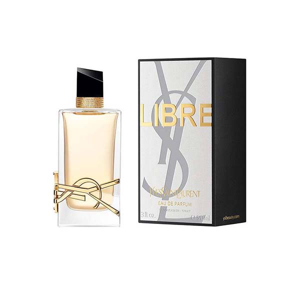 yves saint laurent libre bottle next to packaging 90 ml